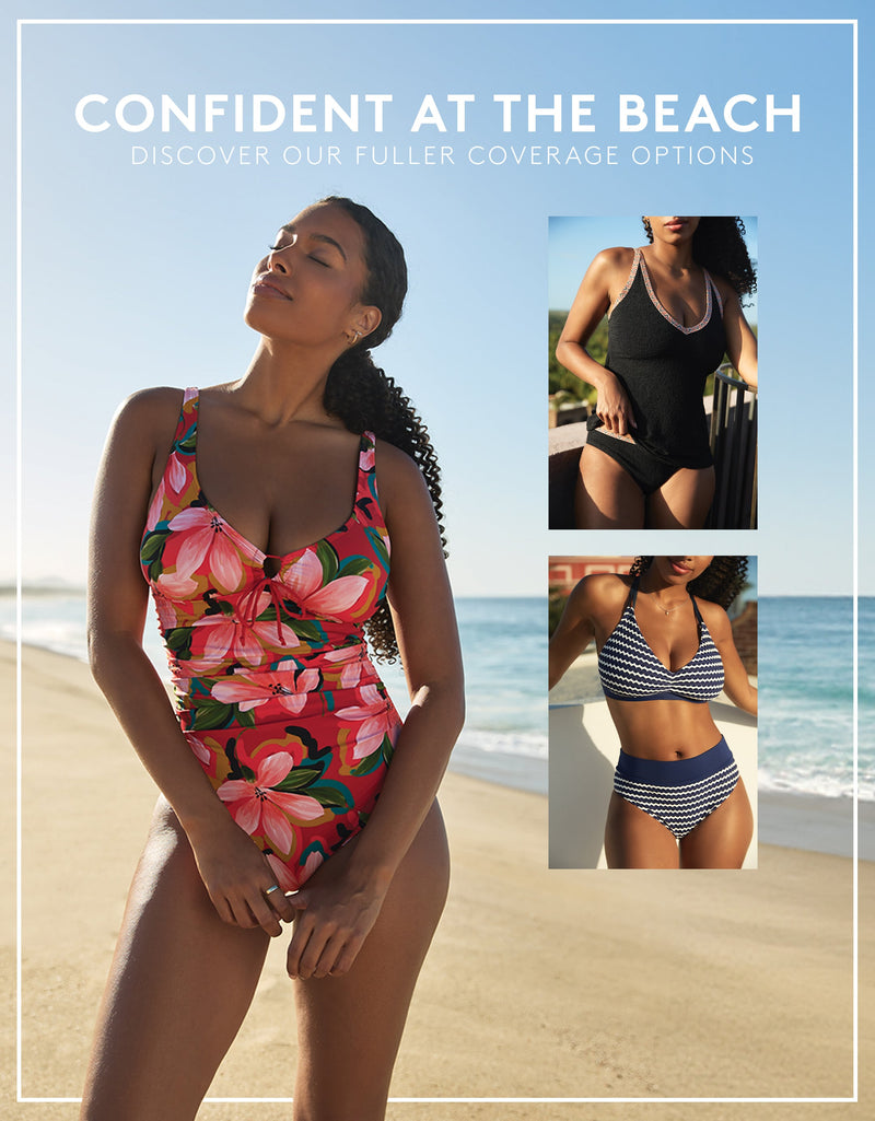 Tahitian Tides Short Sleeve Swimsuit – Oceana Blue Swimwear