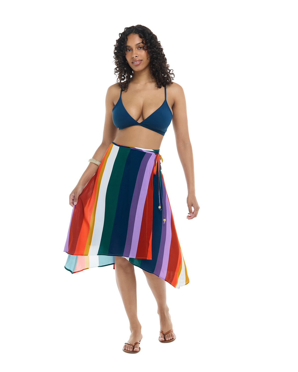 Junia Wrap Skirt - Woven Rayon Fabric - Blue/Green/Yellow/Orange/Brown/Purple XL Junia Wrap Skirt - Woven Rayon Fabric - Blue/Green/Yellow/Orange/Brown/Purple XL