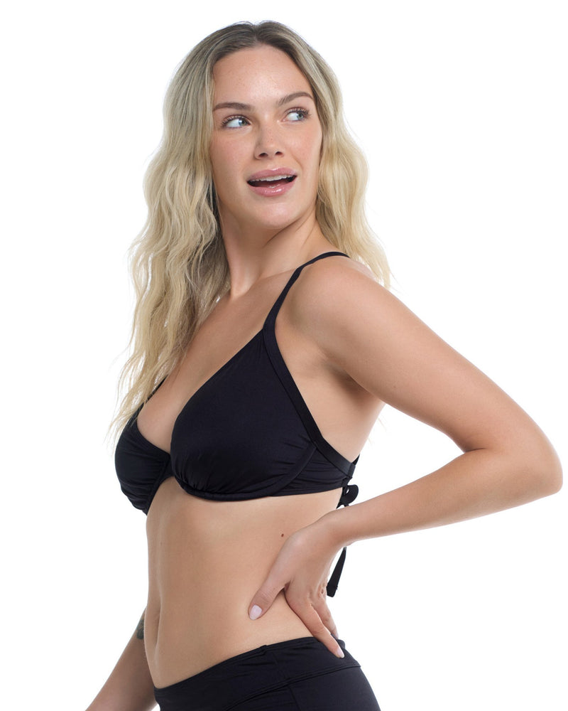 Hilary D, DD, E & F Cup Top - OBSIDIAN - SKYE