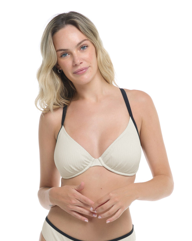 Hilary D, DD, E & F Cup Top - MAU LOA (Ivory) - SKYE