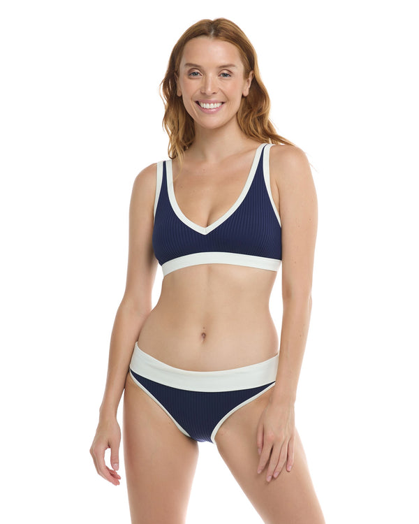 Bas de bikini Mid Waist Fold Over - MAU LOA (Tanzanite)