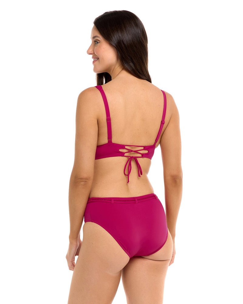 Belted Alessia Bottom - RASPBERRY